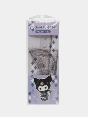  Kawaii Kuromi Student Ruler Set 4 pcs